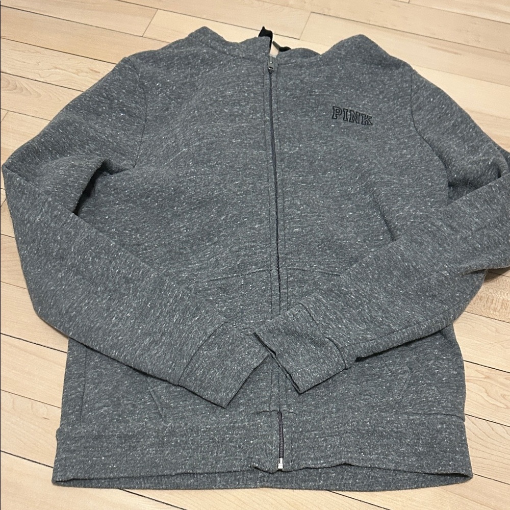 PINK Victoria's Secret Dark Gray Men's Zip-Up Sweater